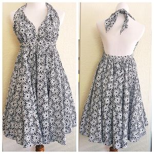 Black and White Floral Dress by Jean Paul Gaultier